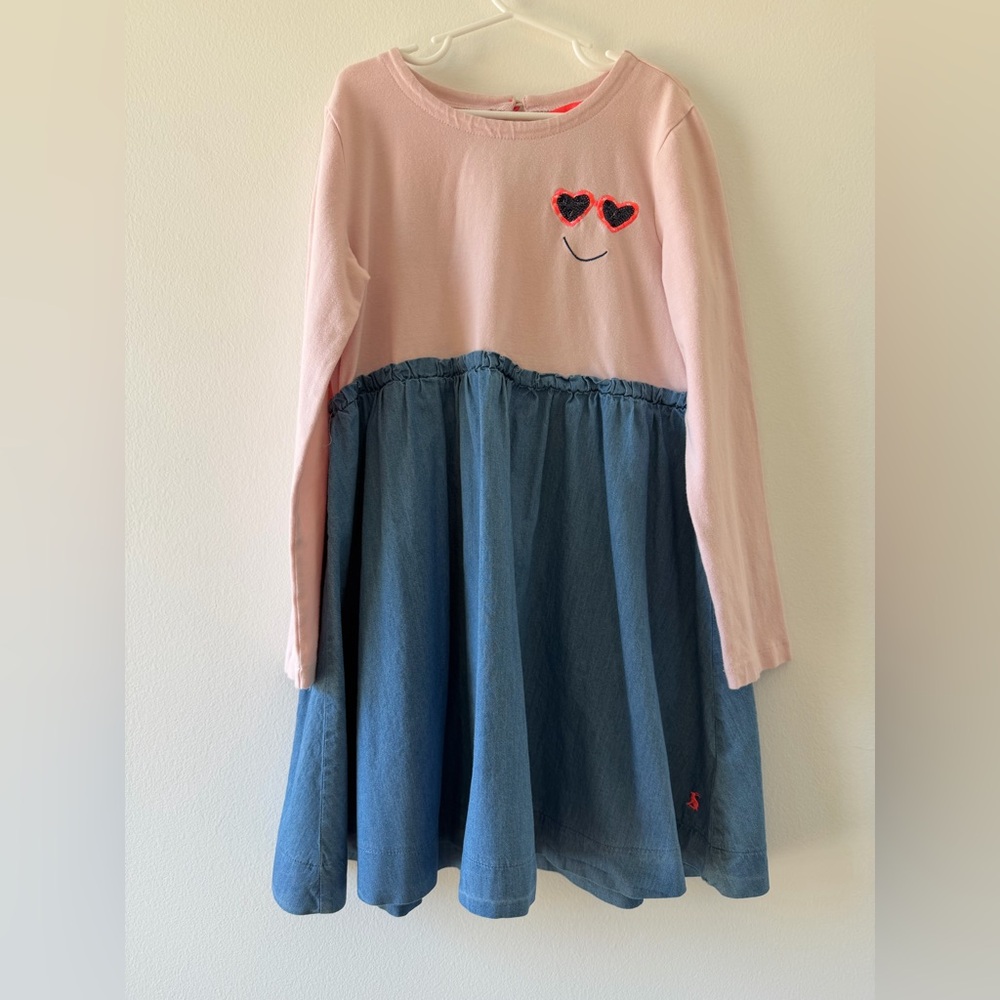 Joules neon sunglasses chambray dress